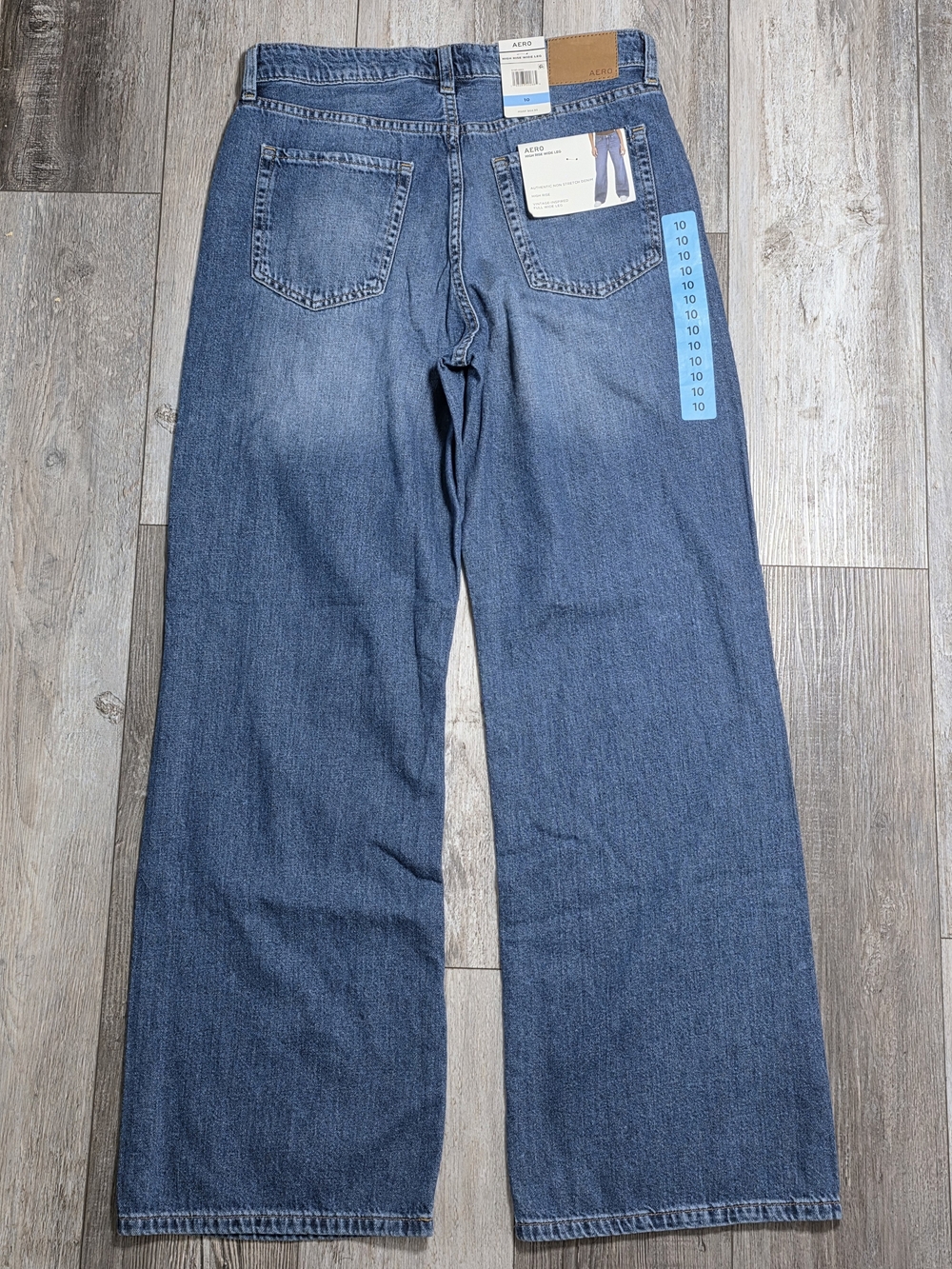 Aeropostale High-rise Wide Leg 100% Cotton Blue Jeans Sz 10 *NWT (2025)